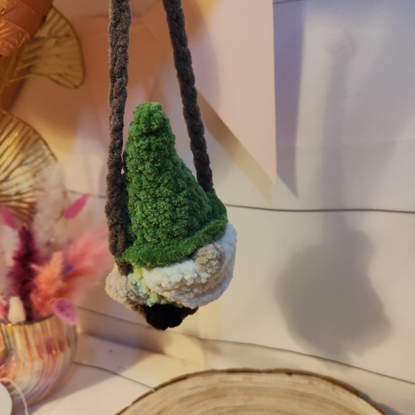 balançoire gnome vert foncé