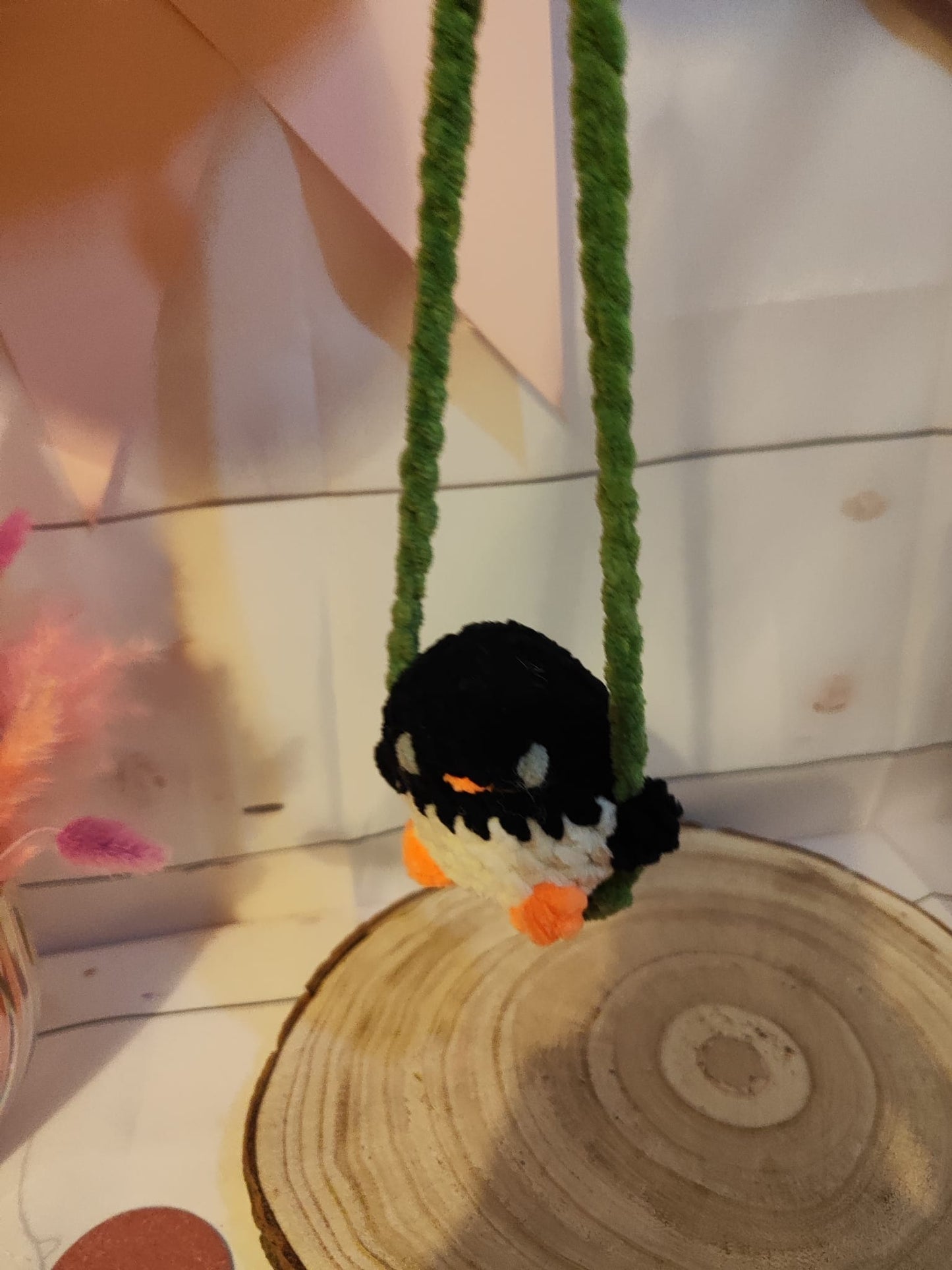 Mini animal sur balançoire à suspendre