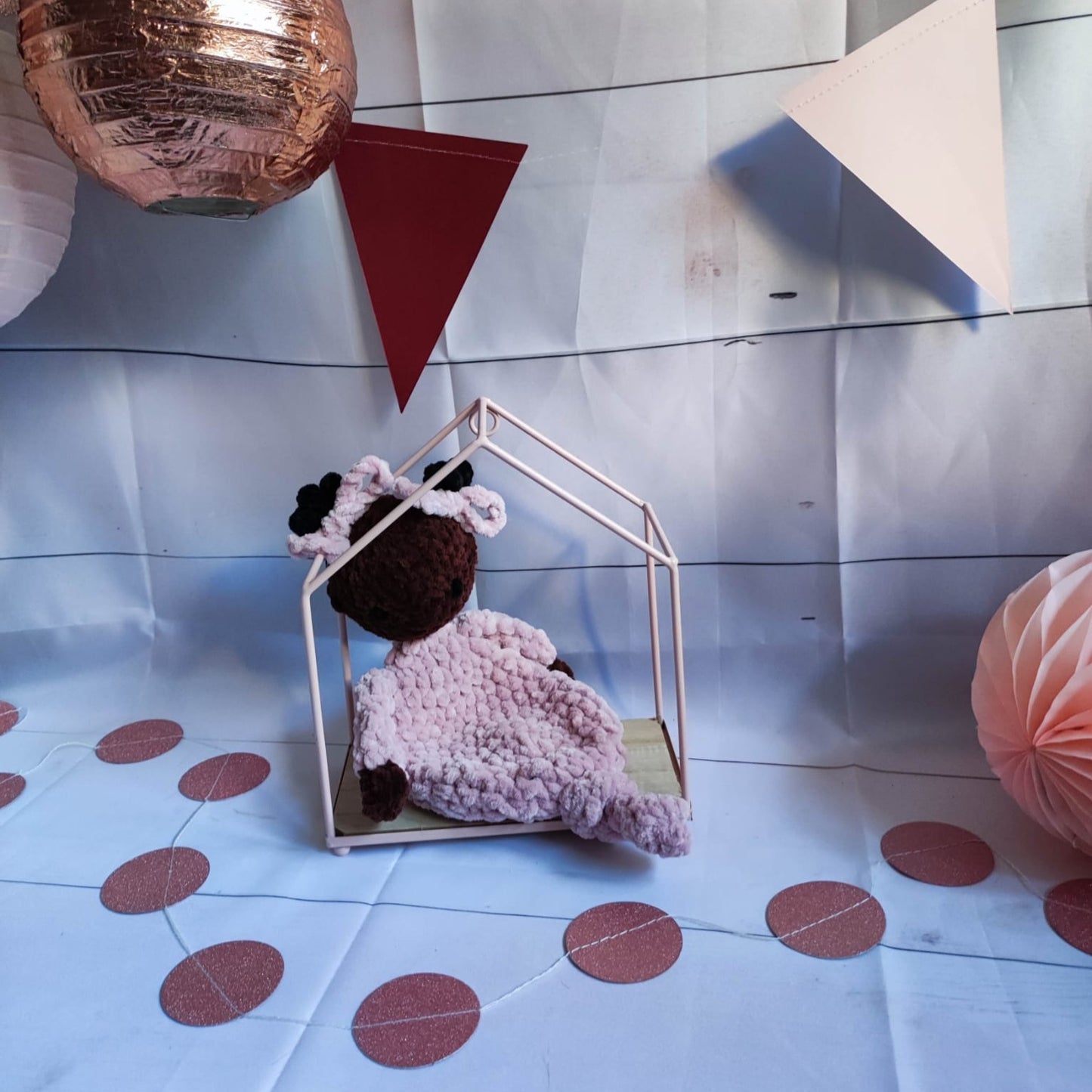 Doudou bébé rose petit