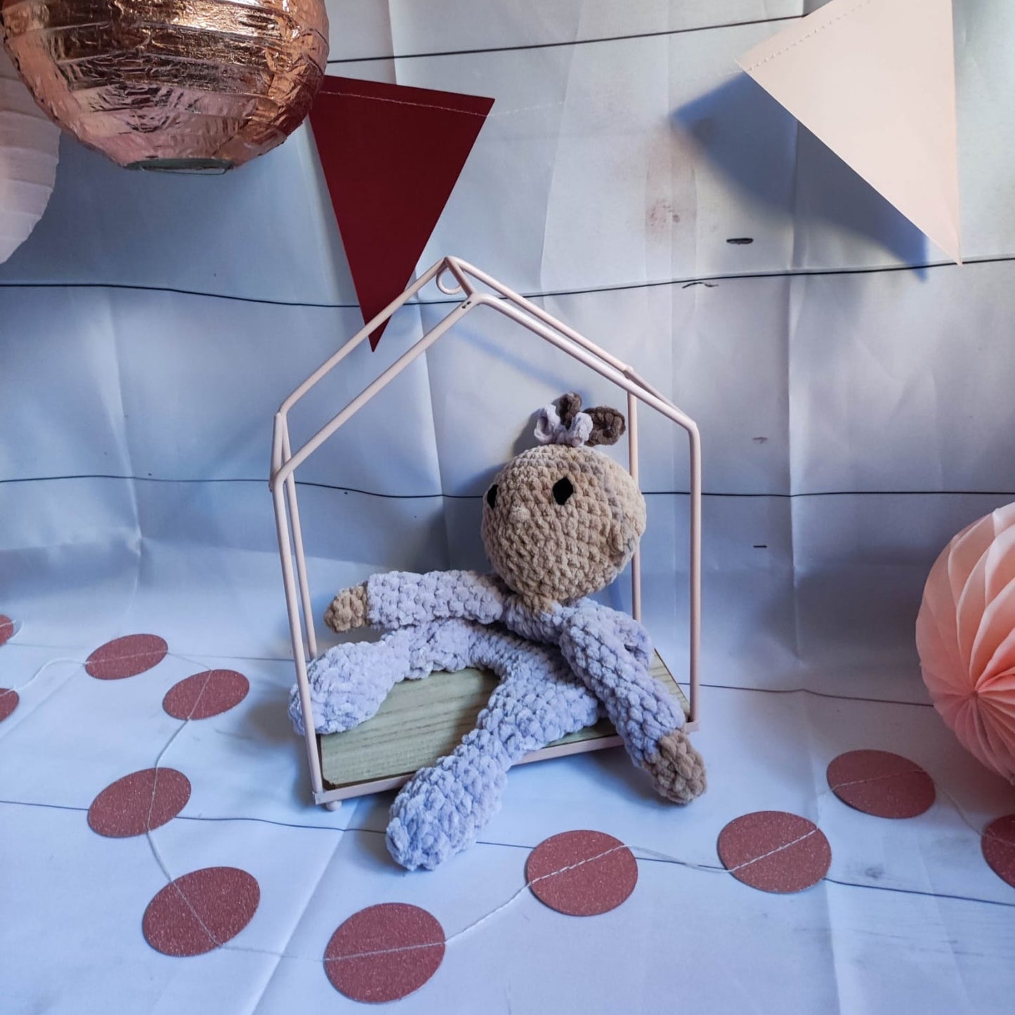Doudou bébé violet moyen