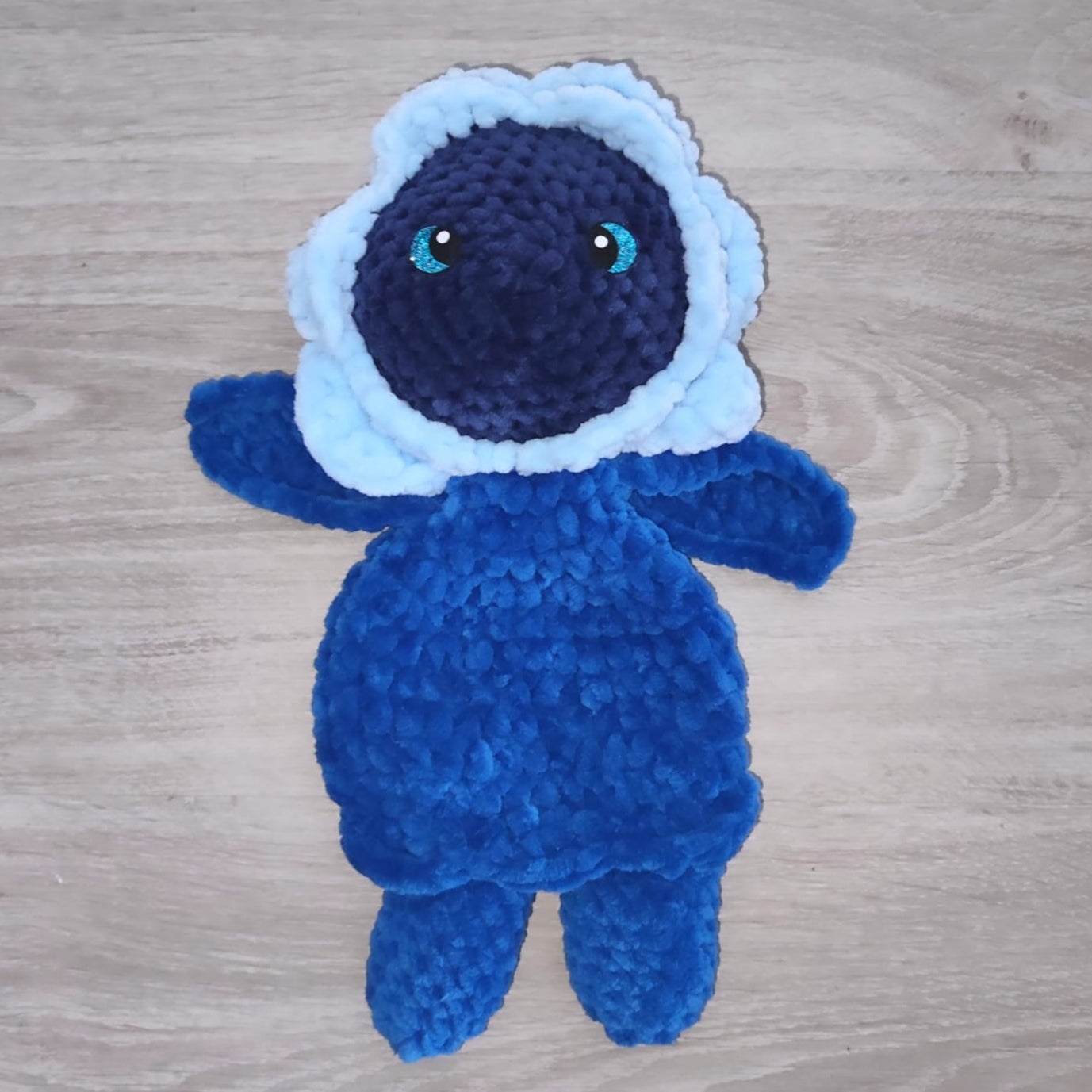 Doudou fleur bleue