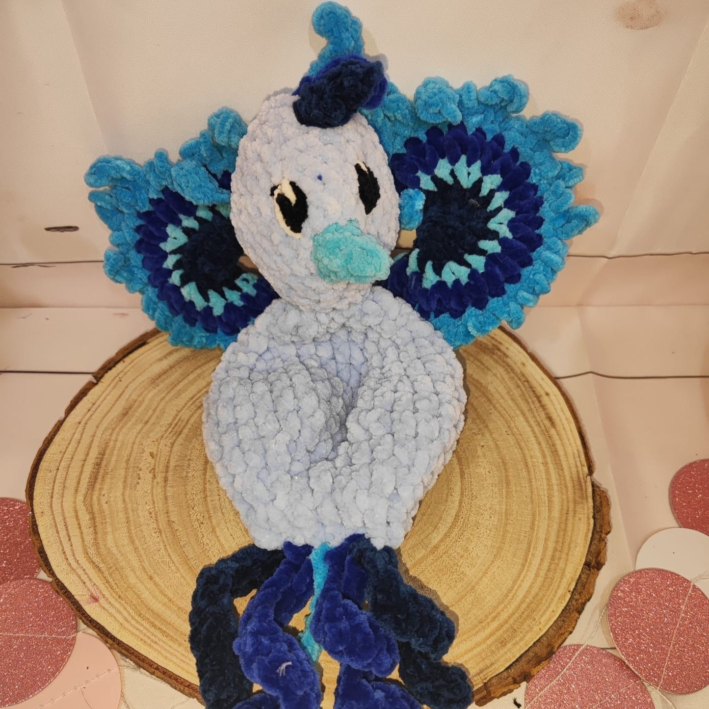 Doudou phénix bleu clair