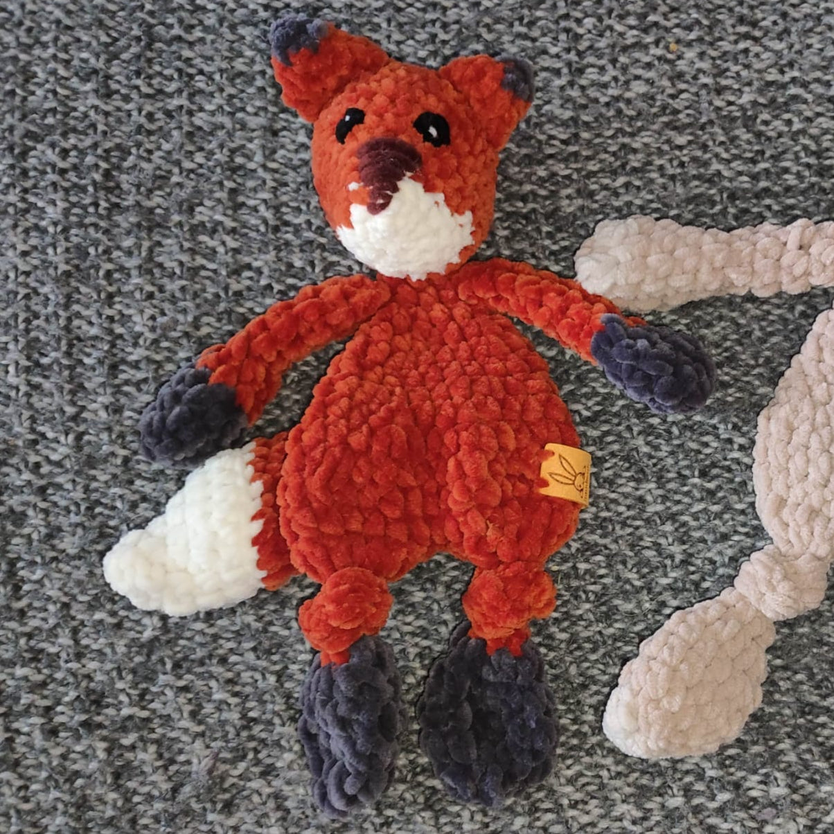 doudou renard orange foncé