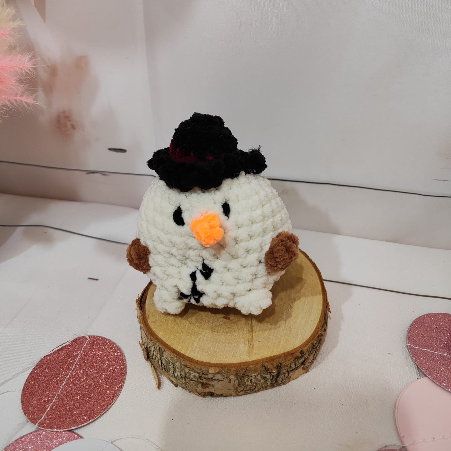 peluche bonhomme de neige boule