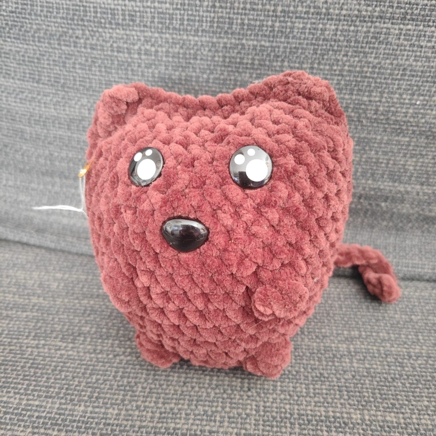 peluche chat boule M marron 2