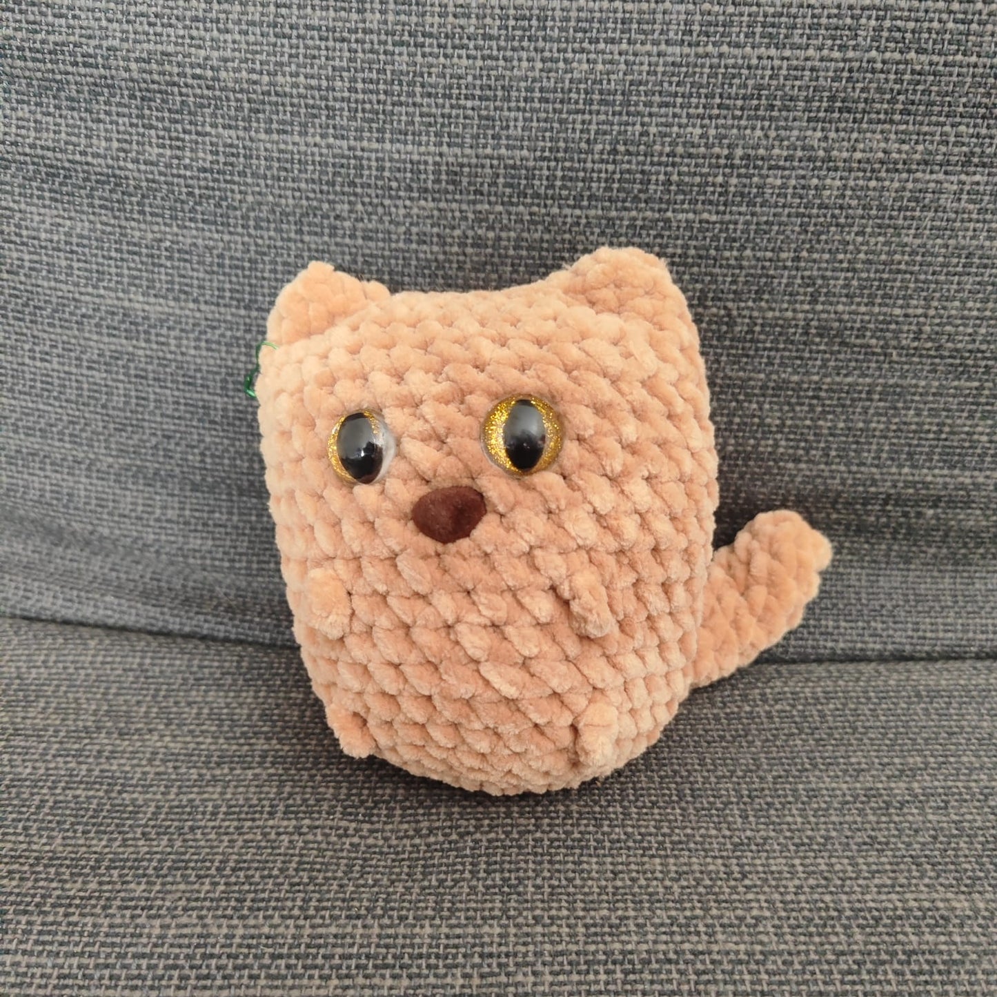 peluche chat boule M beige