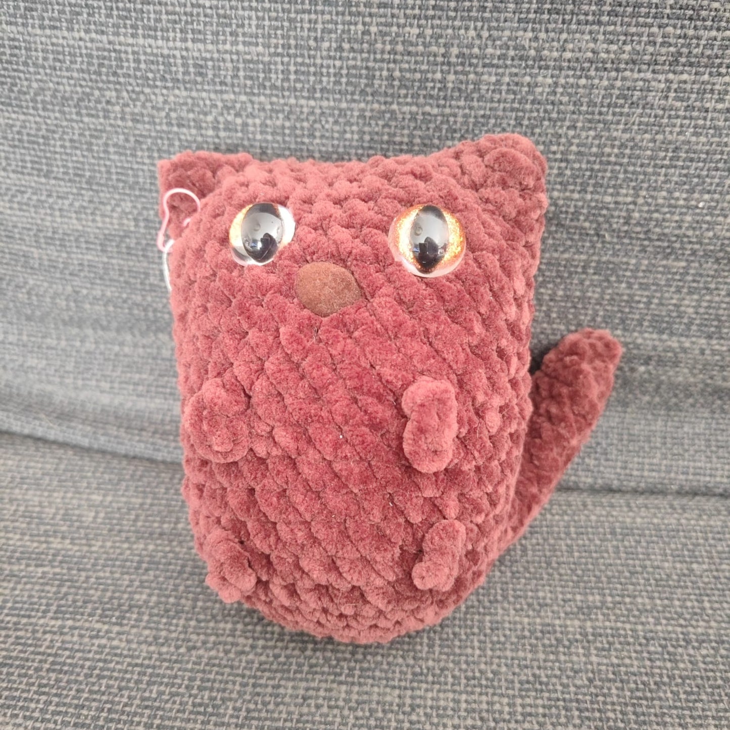 peluche chat boule M marron
