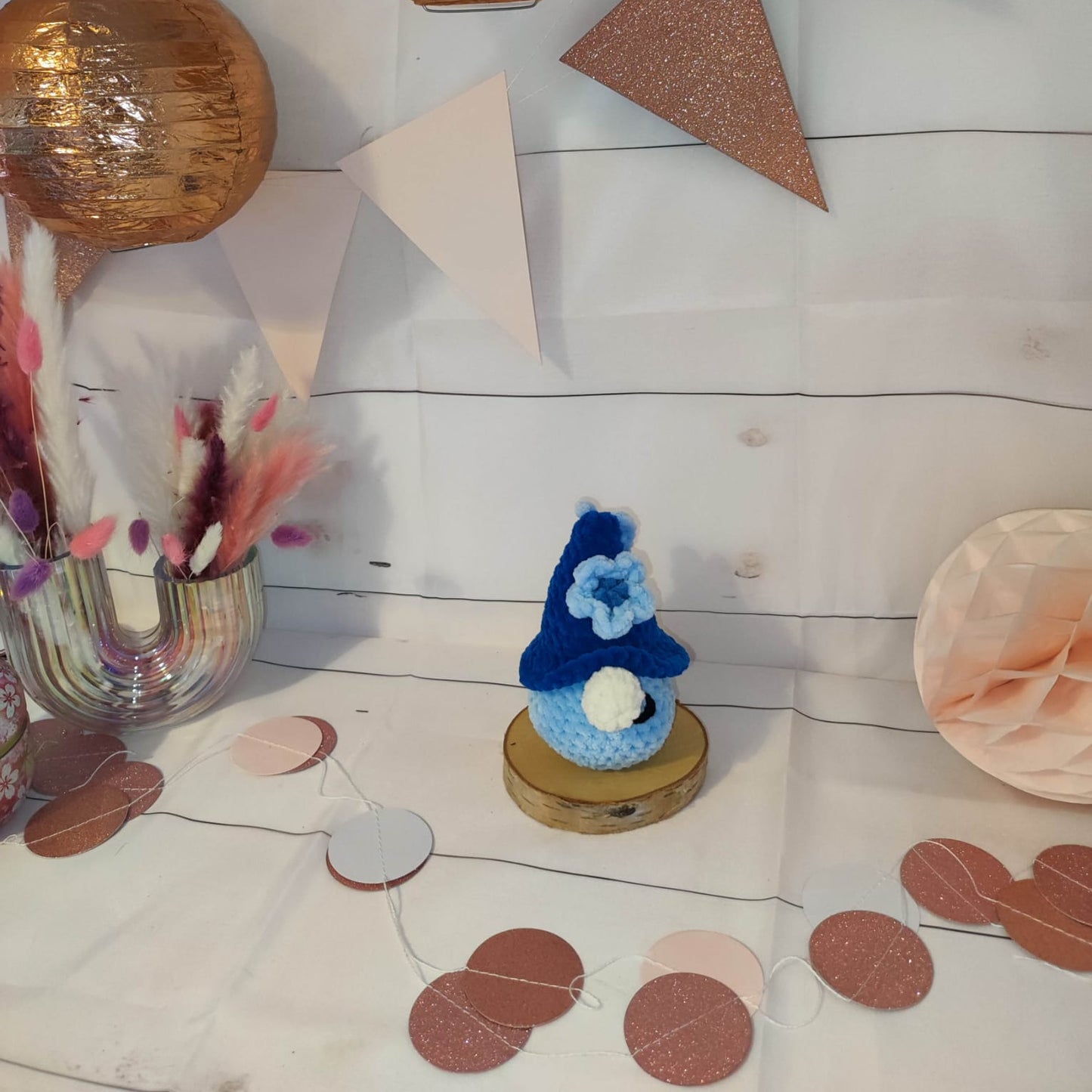 peluche gnome bleu