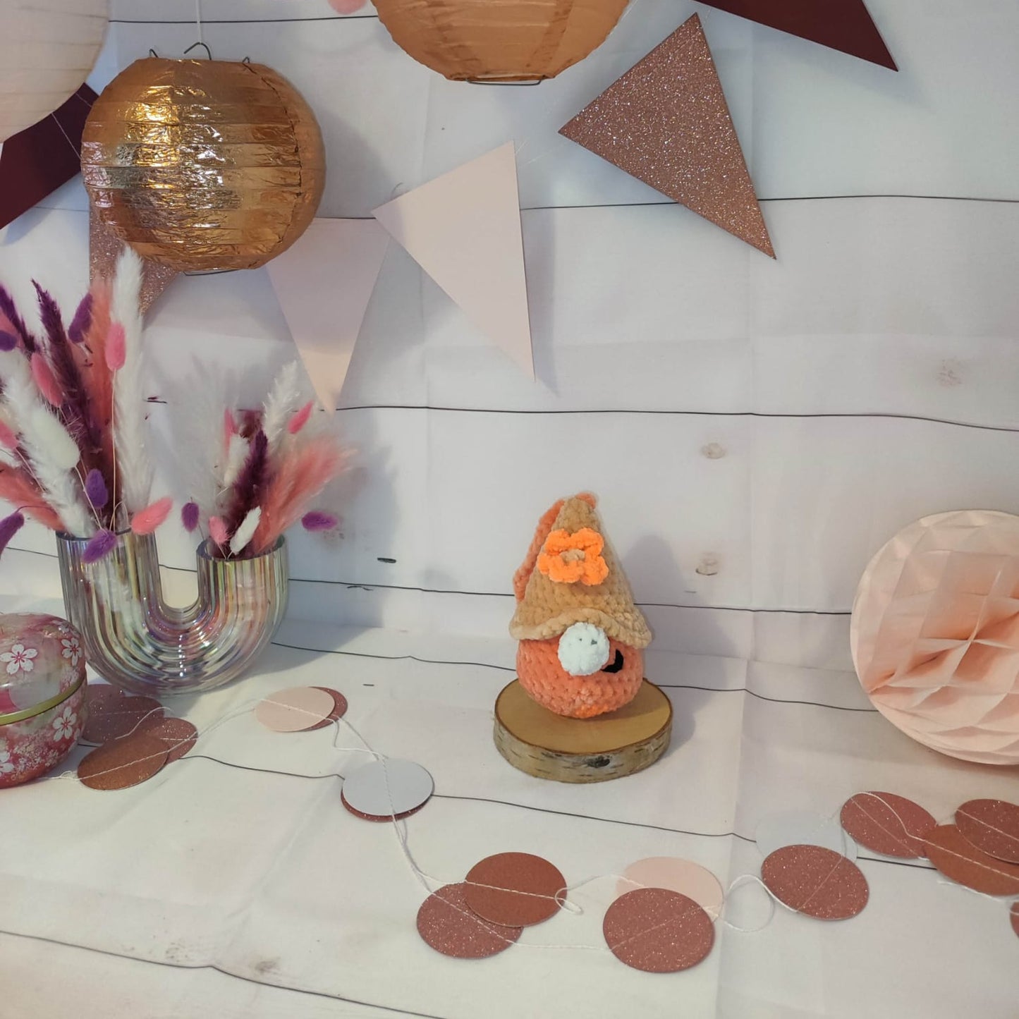 peluche gnome orange