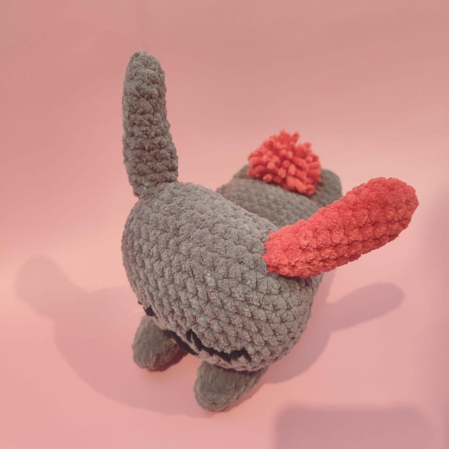 peluche plate lapin marron