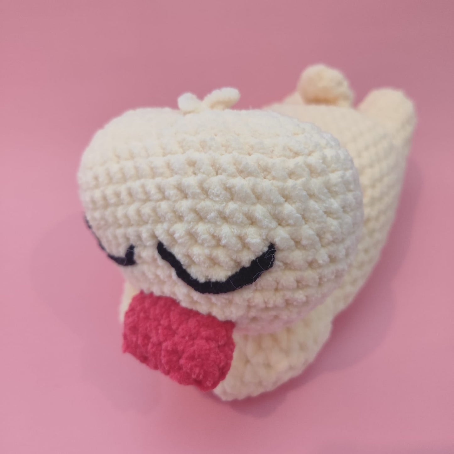 peluche plate poussin jaune