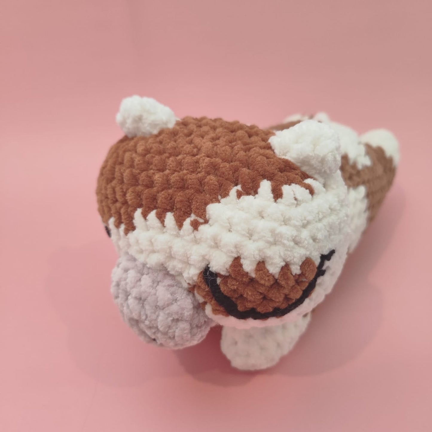 peluche plate vache marron