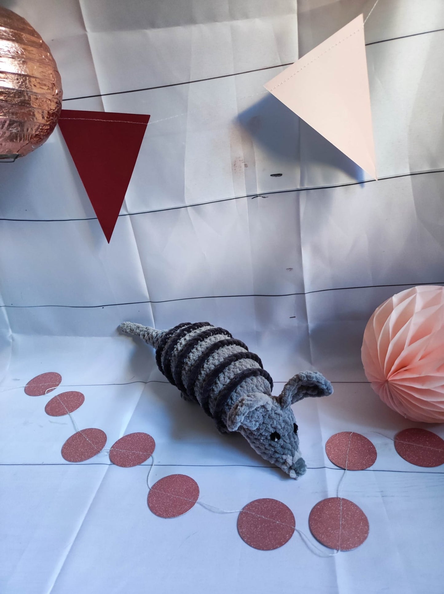peluche tatou gris