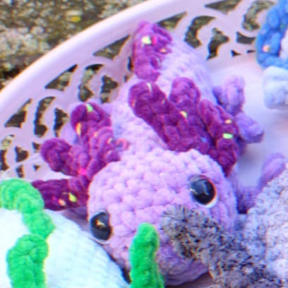 peluche axolotl M violet