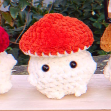 peluche champignon pop orange