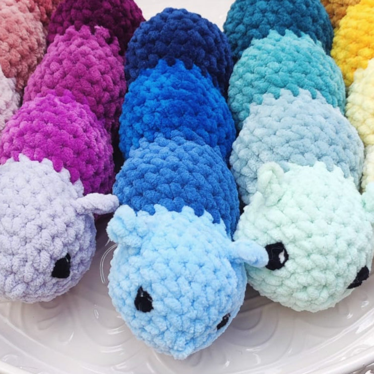 peluche chenille bleue
