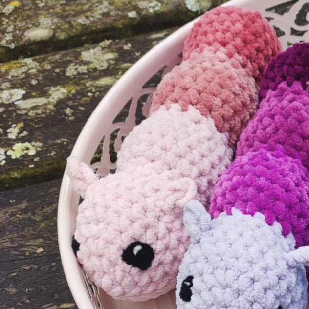 peluche chenille rose
