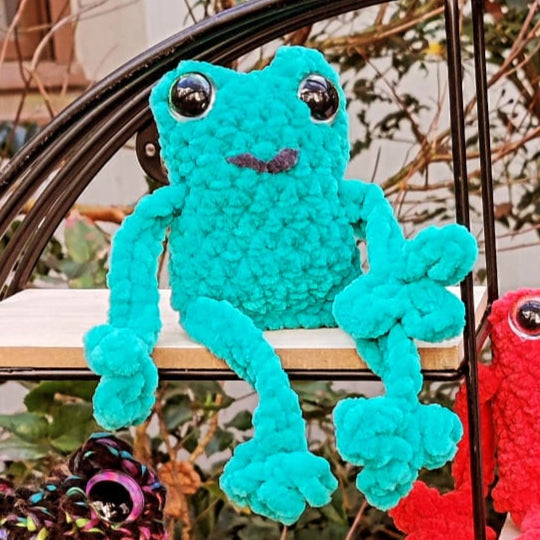 peluche grenouille verte S