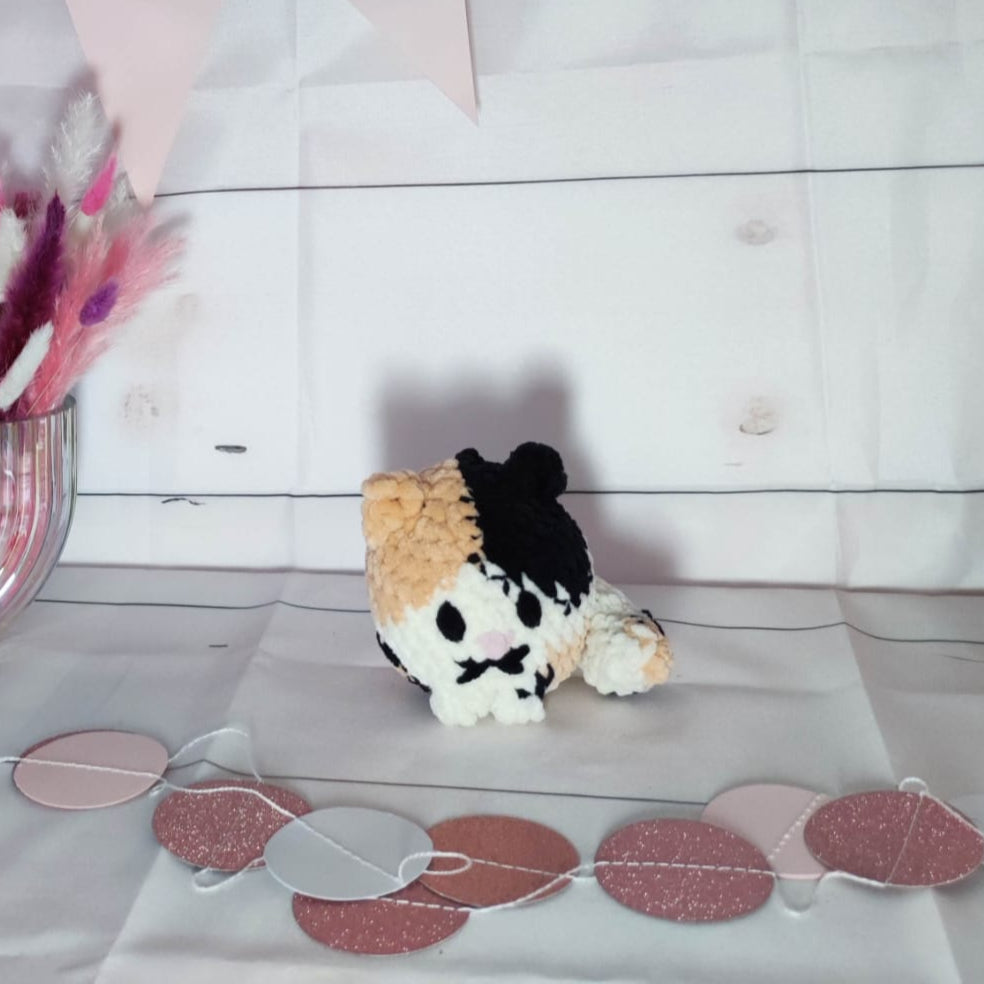 petite peluche chat calicot