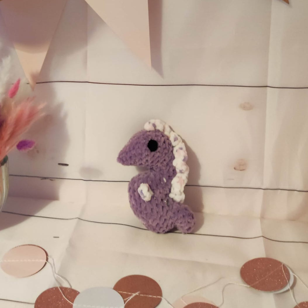petite peluche hippocampe multicolore mauve
