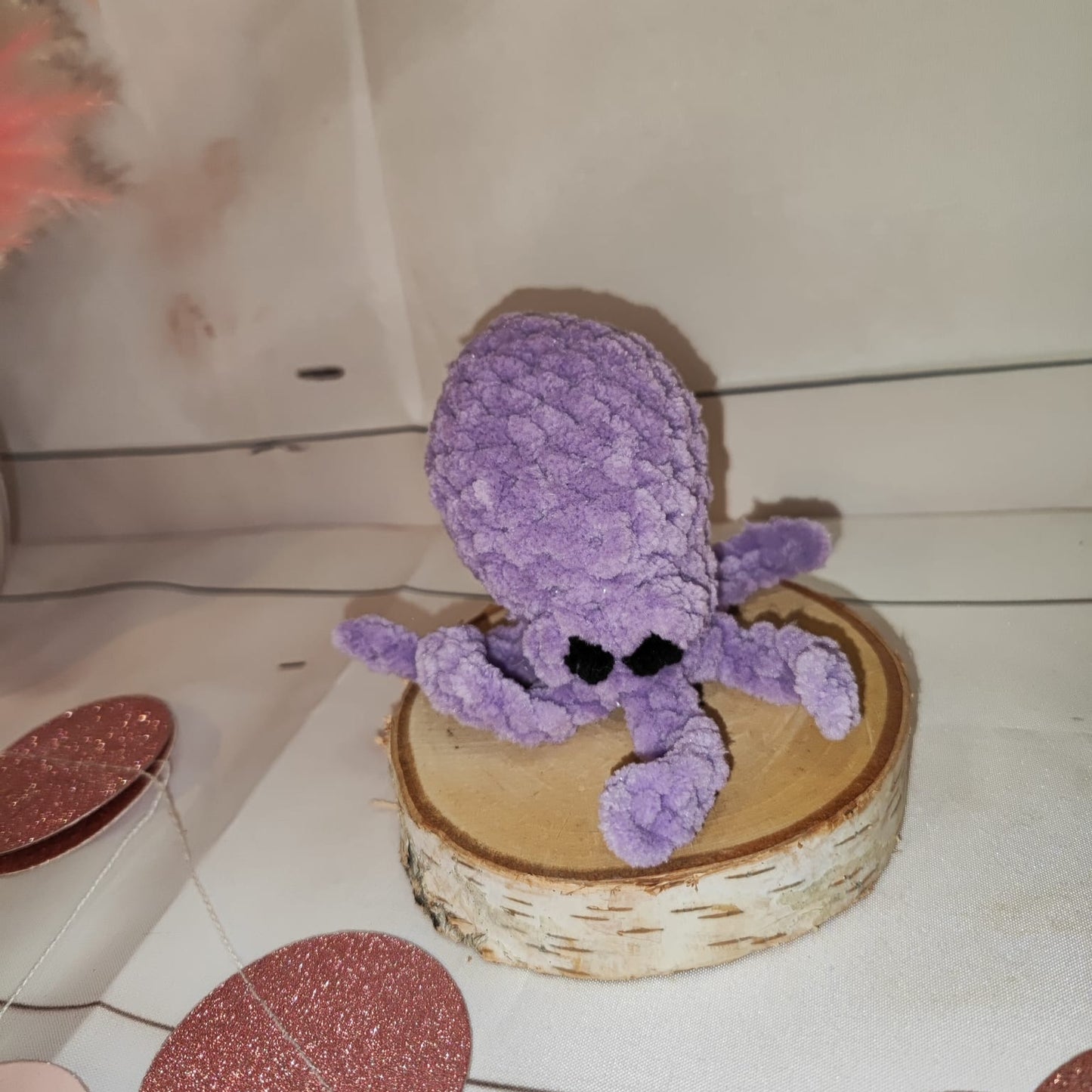 petite peluche poulpe violet