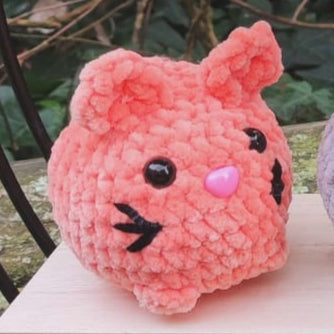 petite peluche chat orange
