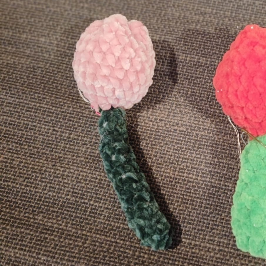 petite peluche tulipe rose