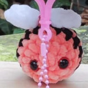 porte-clés abeille orange