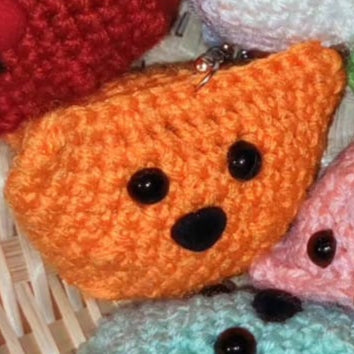 porte-clés chat orange