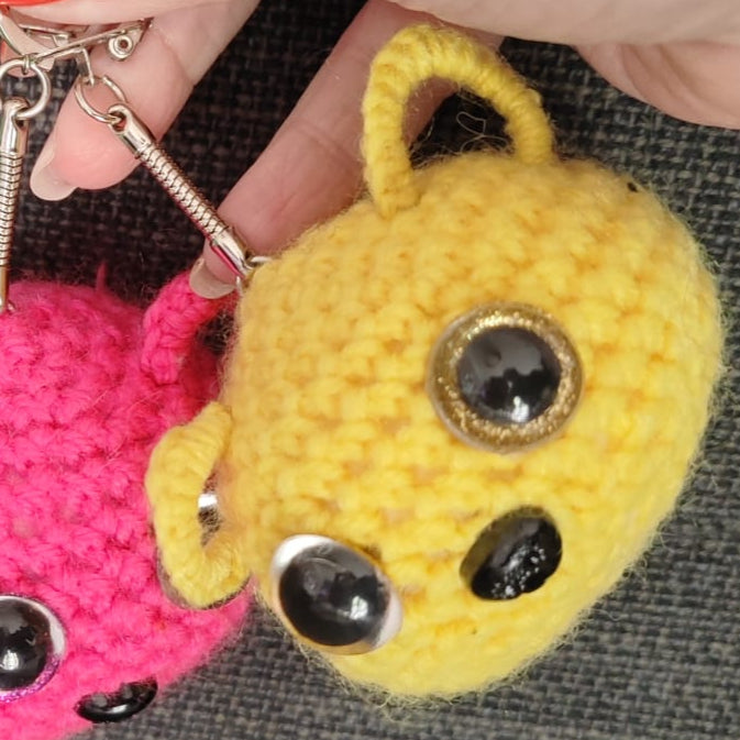 porte-clés ours jaune