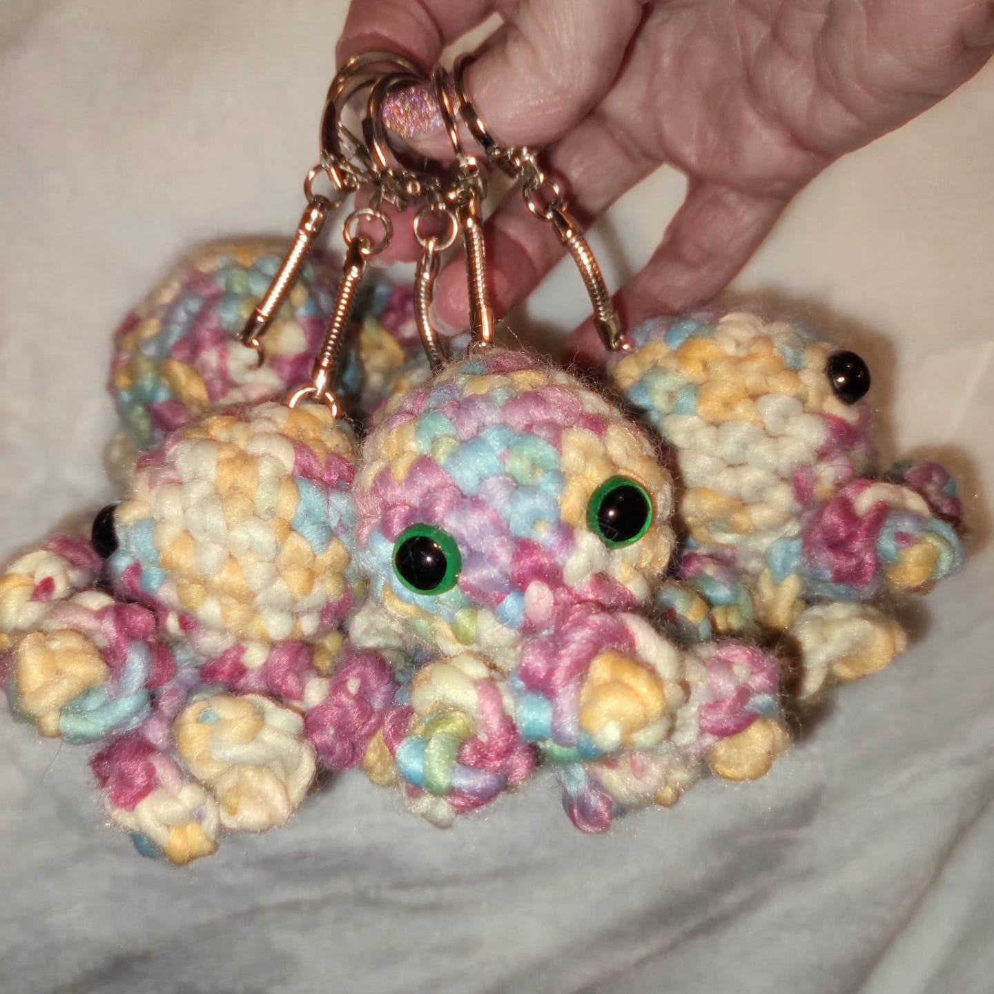 porte-clés pieuvres multicolores