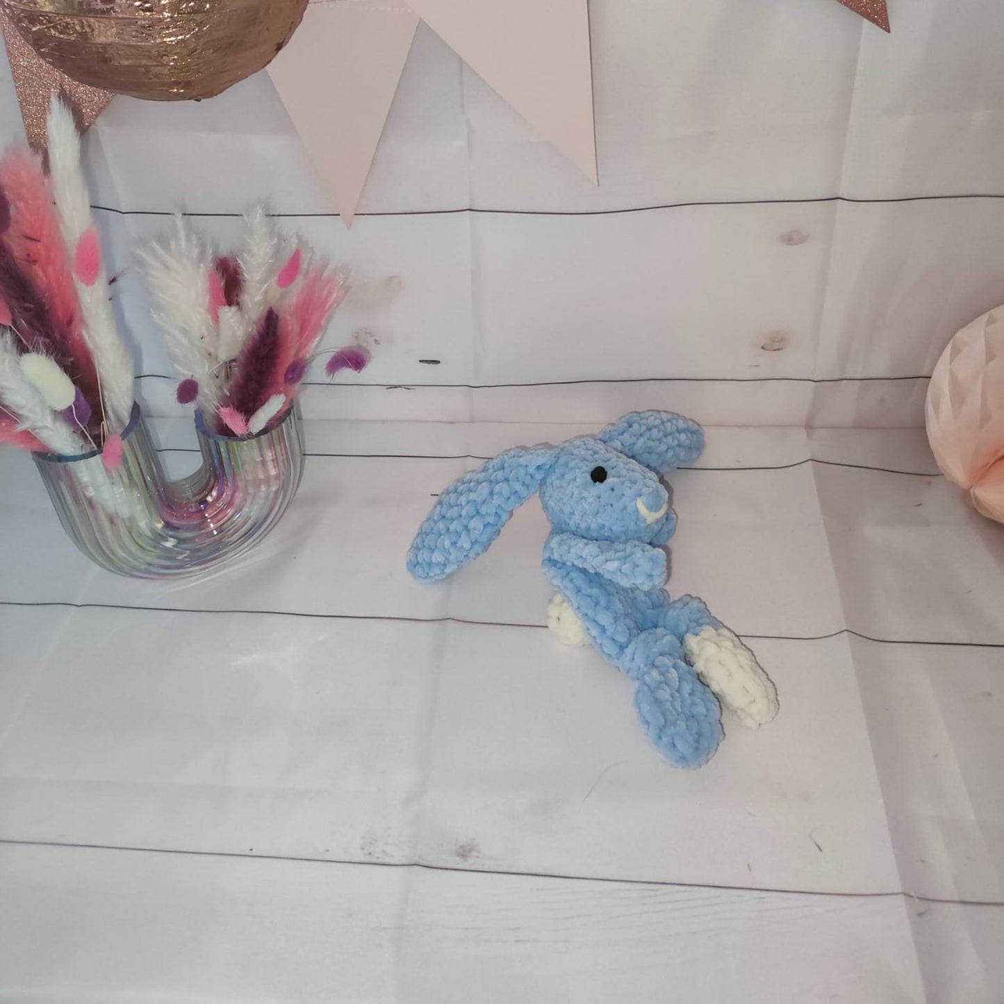 doudou lapin bleu