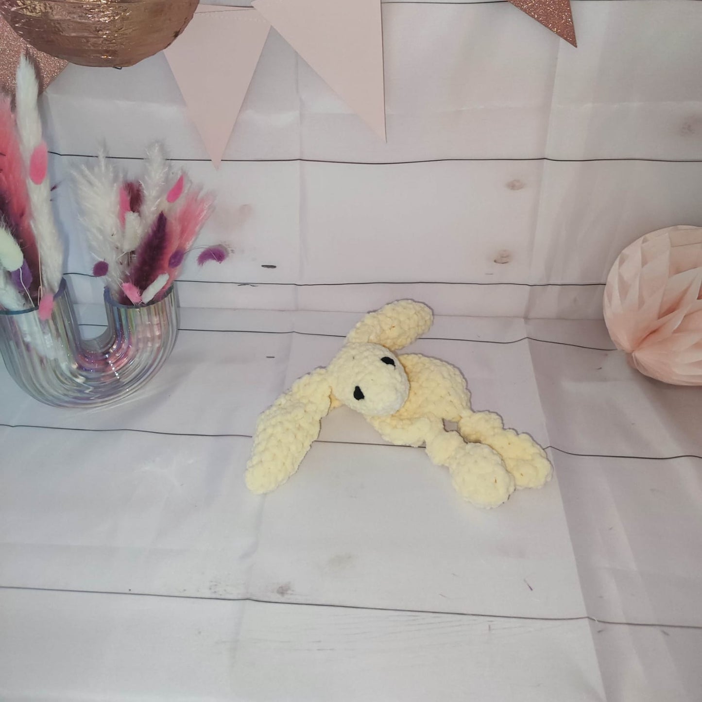 doudou lapin jaune