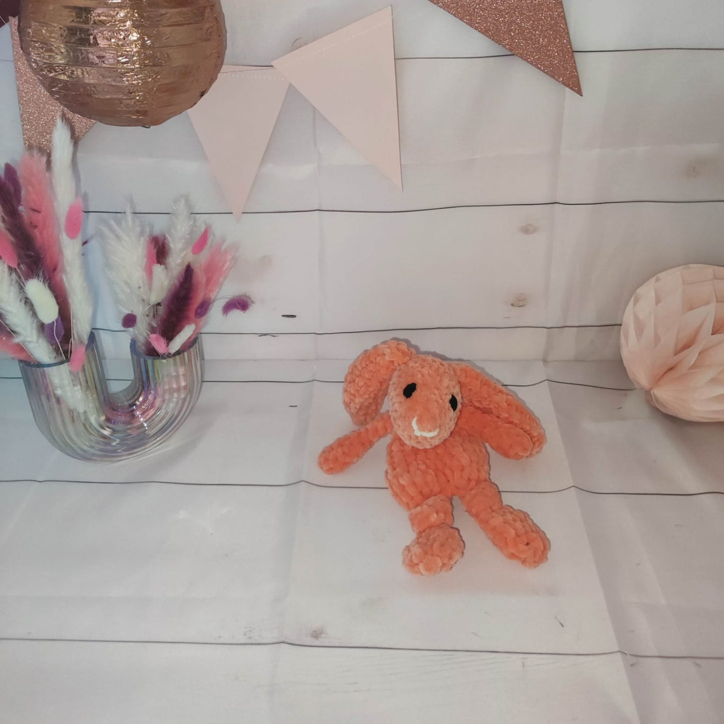 doudou lapin orange