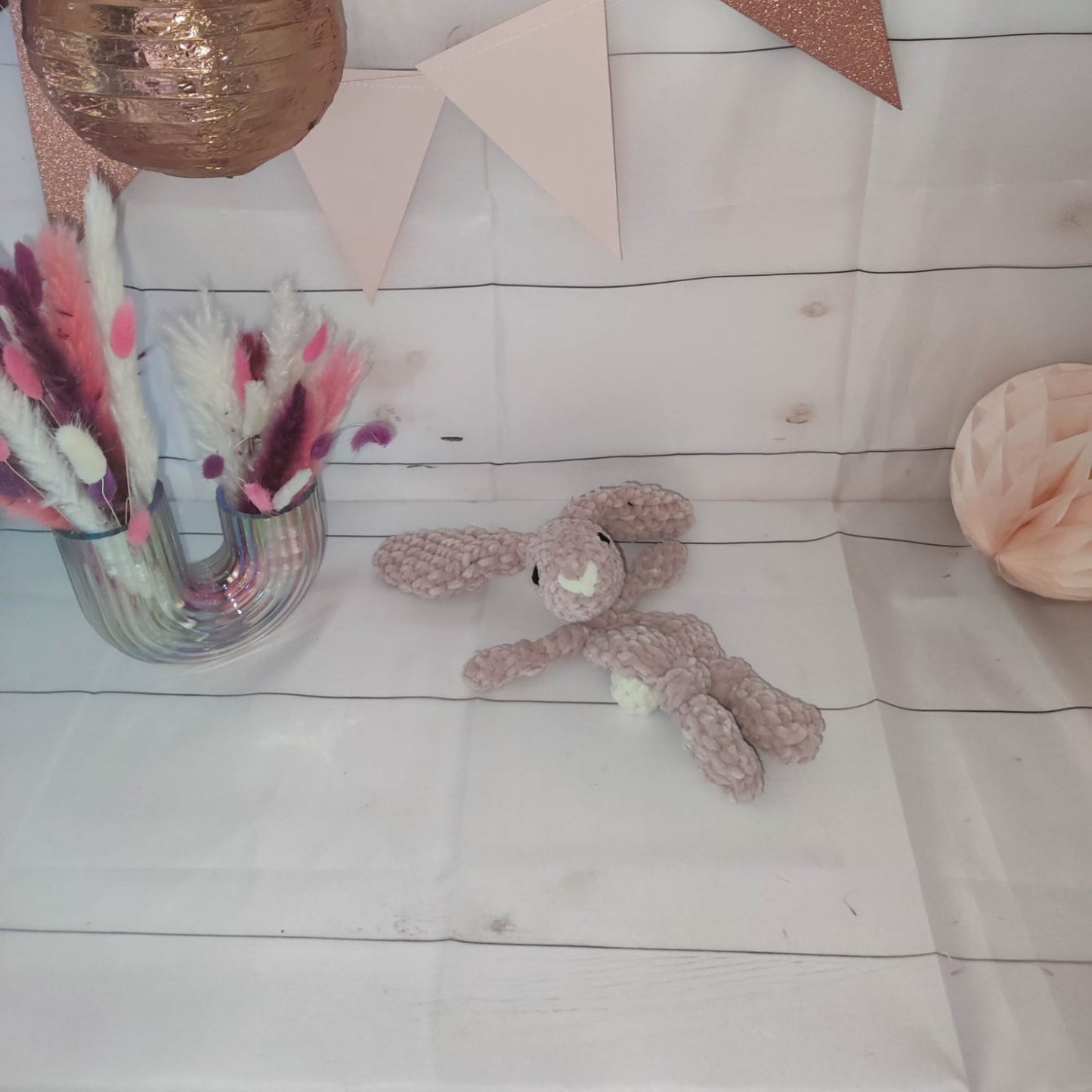doudou lapin rose