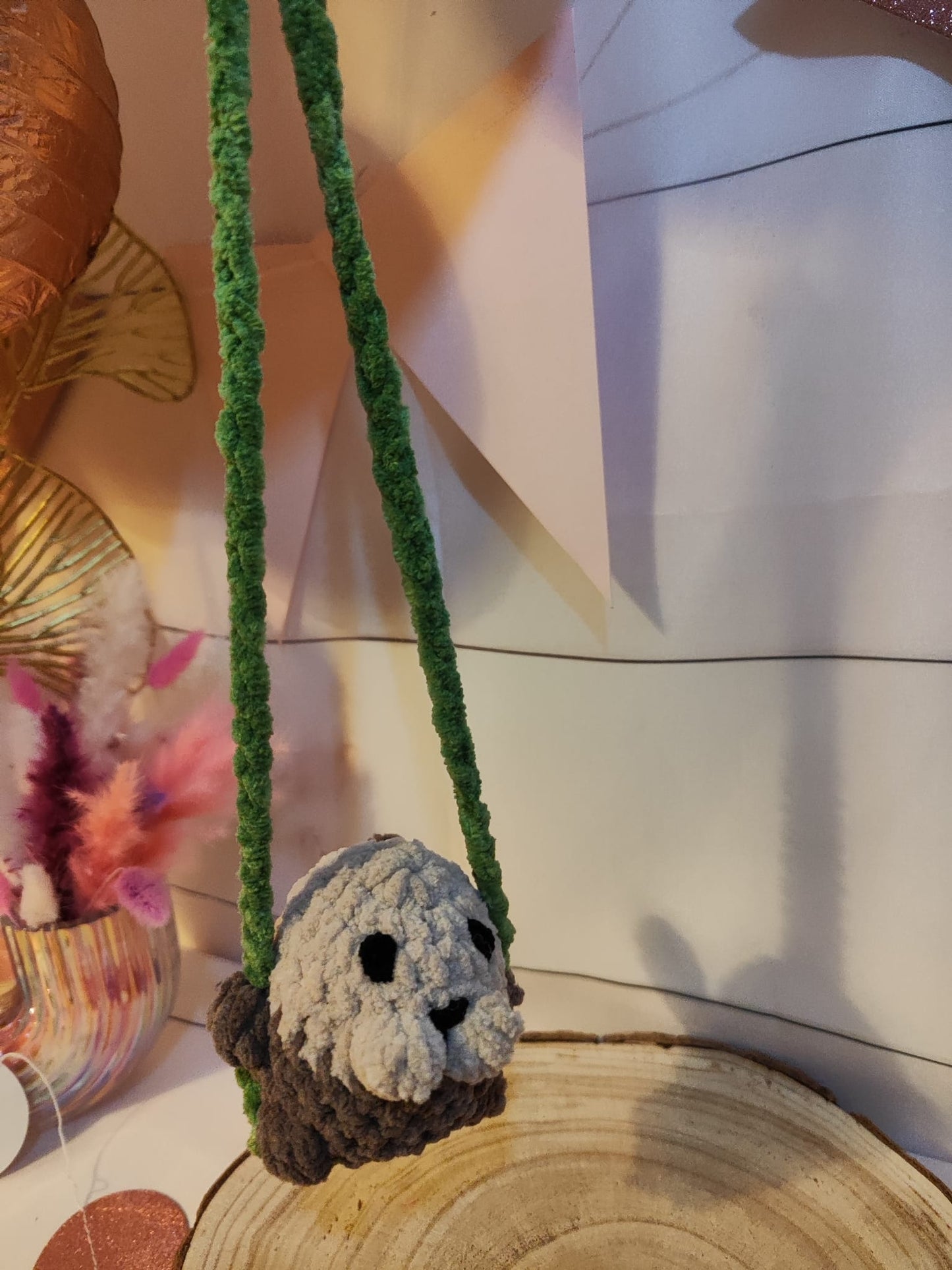 Mini animal sur balançoire à suspendre