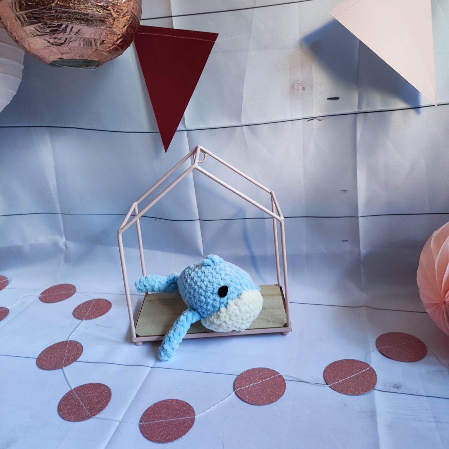 peluche moyenne baleine bleue