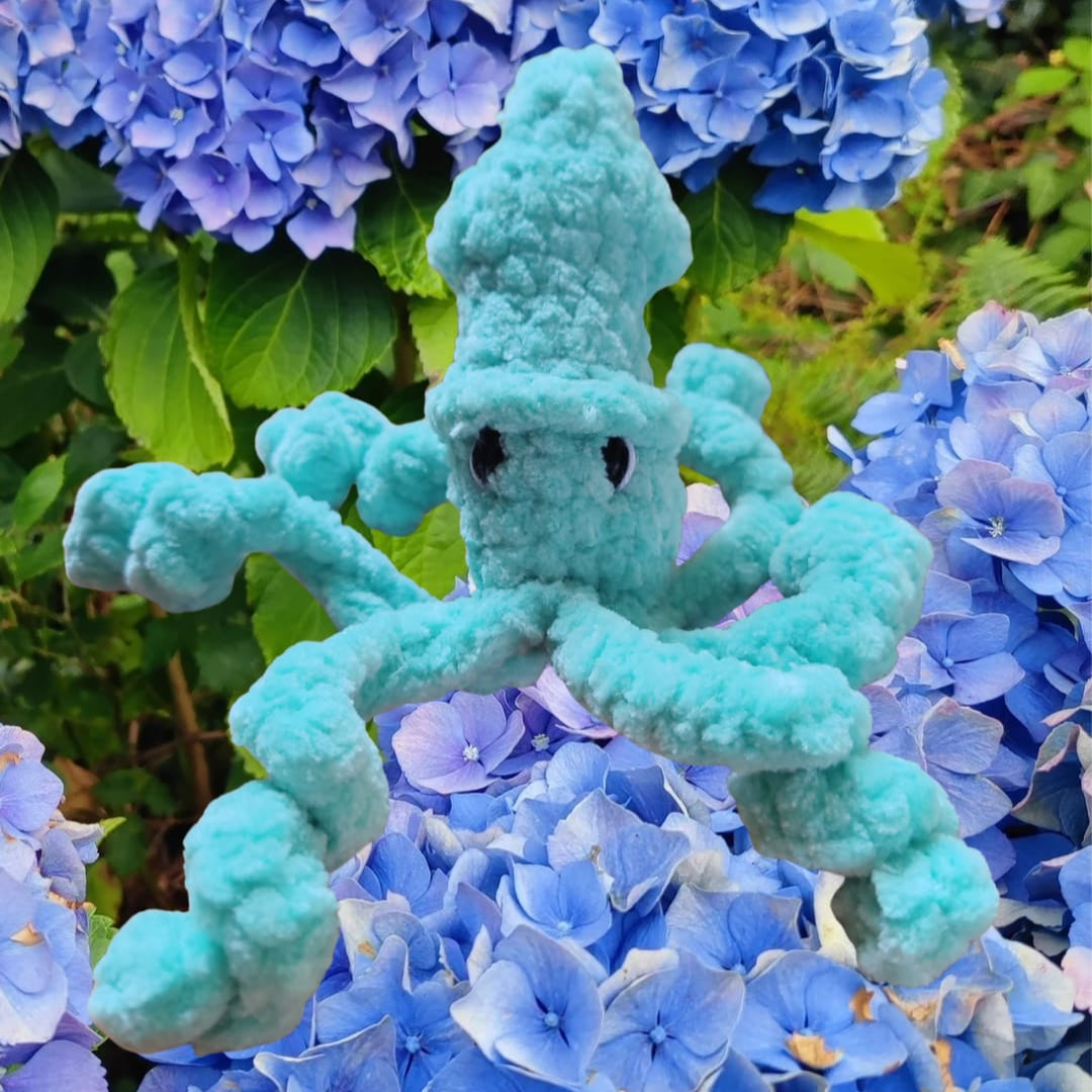 petite peluche calamar vert
