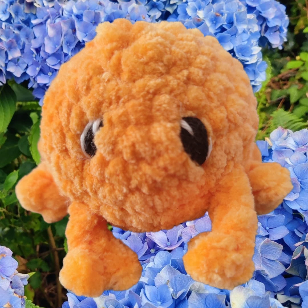 petite peluche crabe orange
