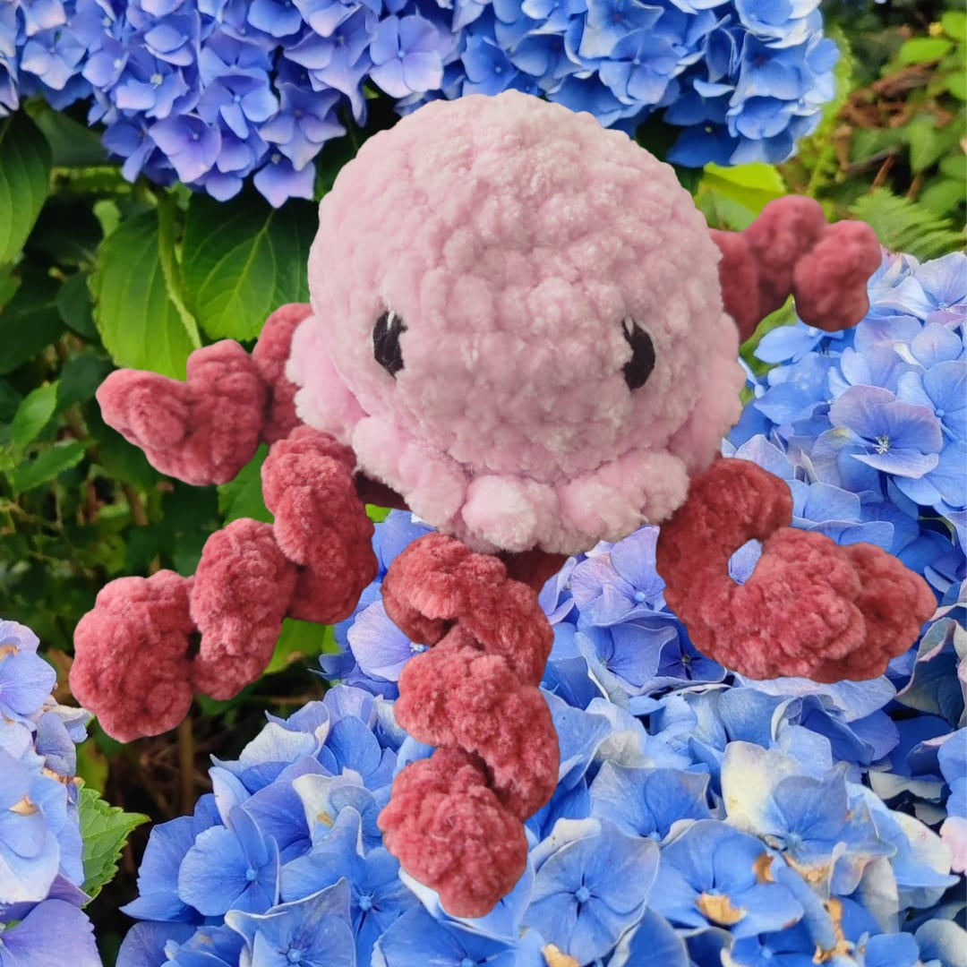 petite peluche méduse rose