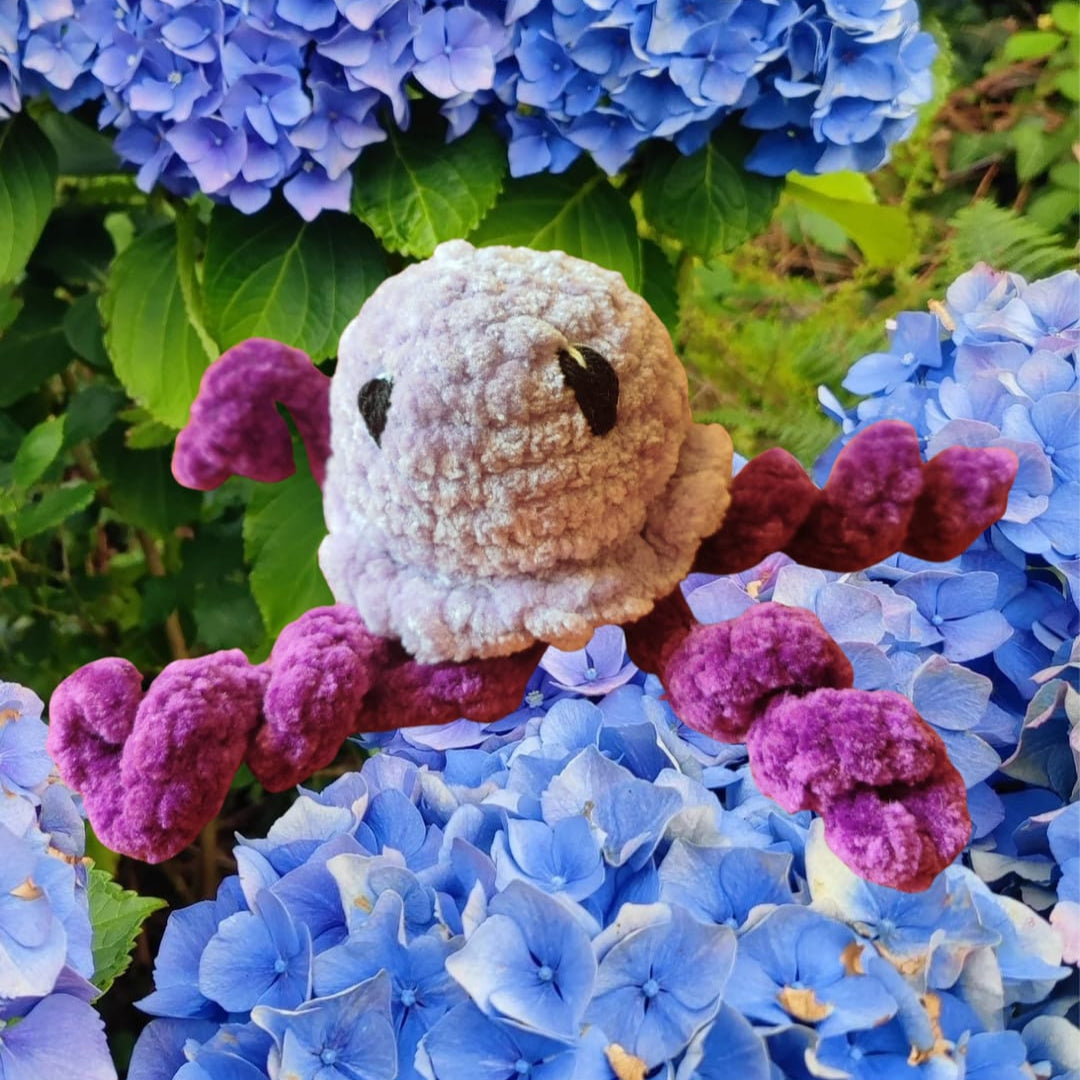 petite peluche méduse violette