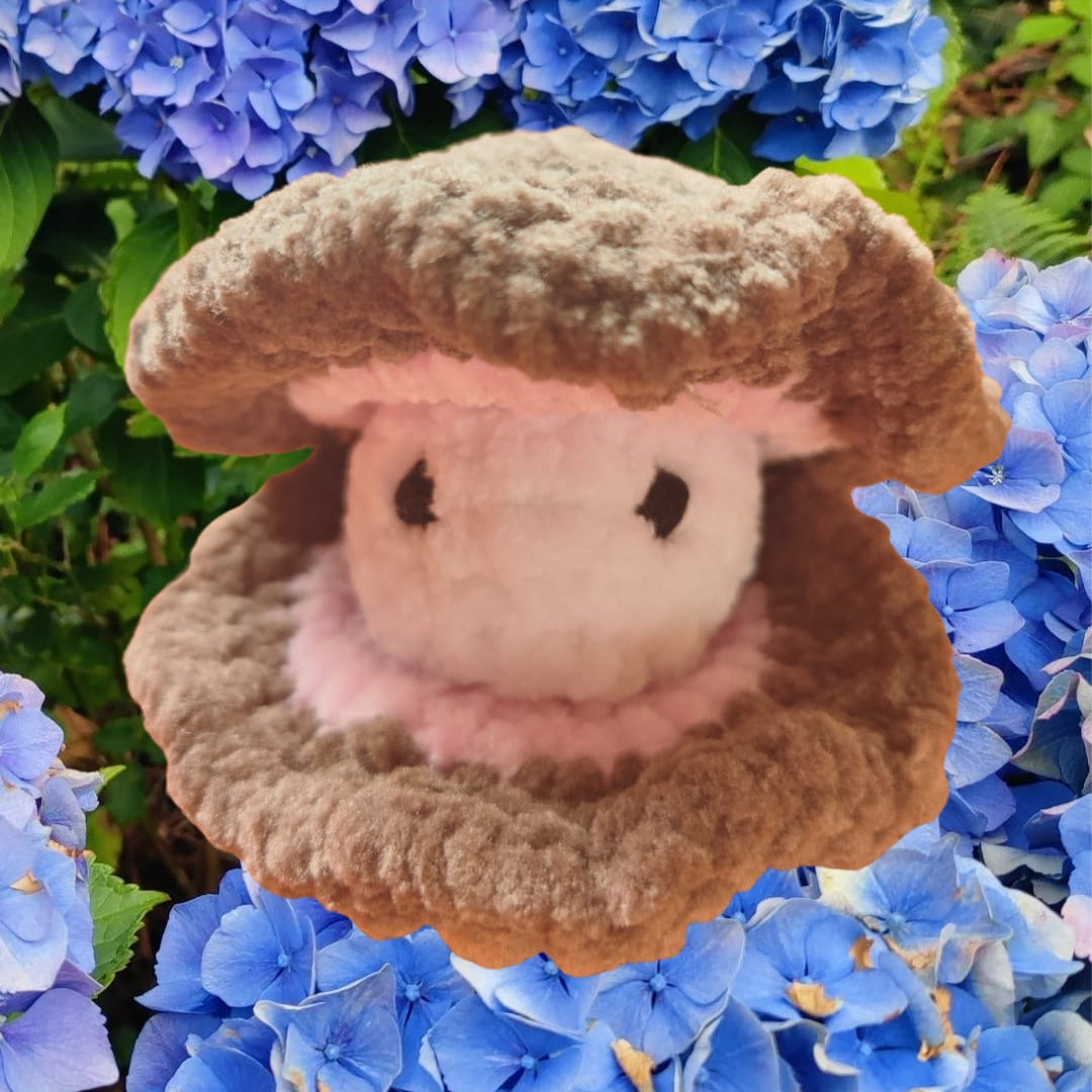 petite peluche palourde grise