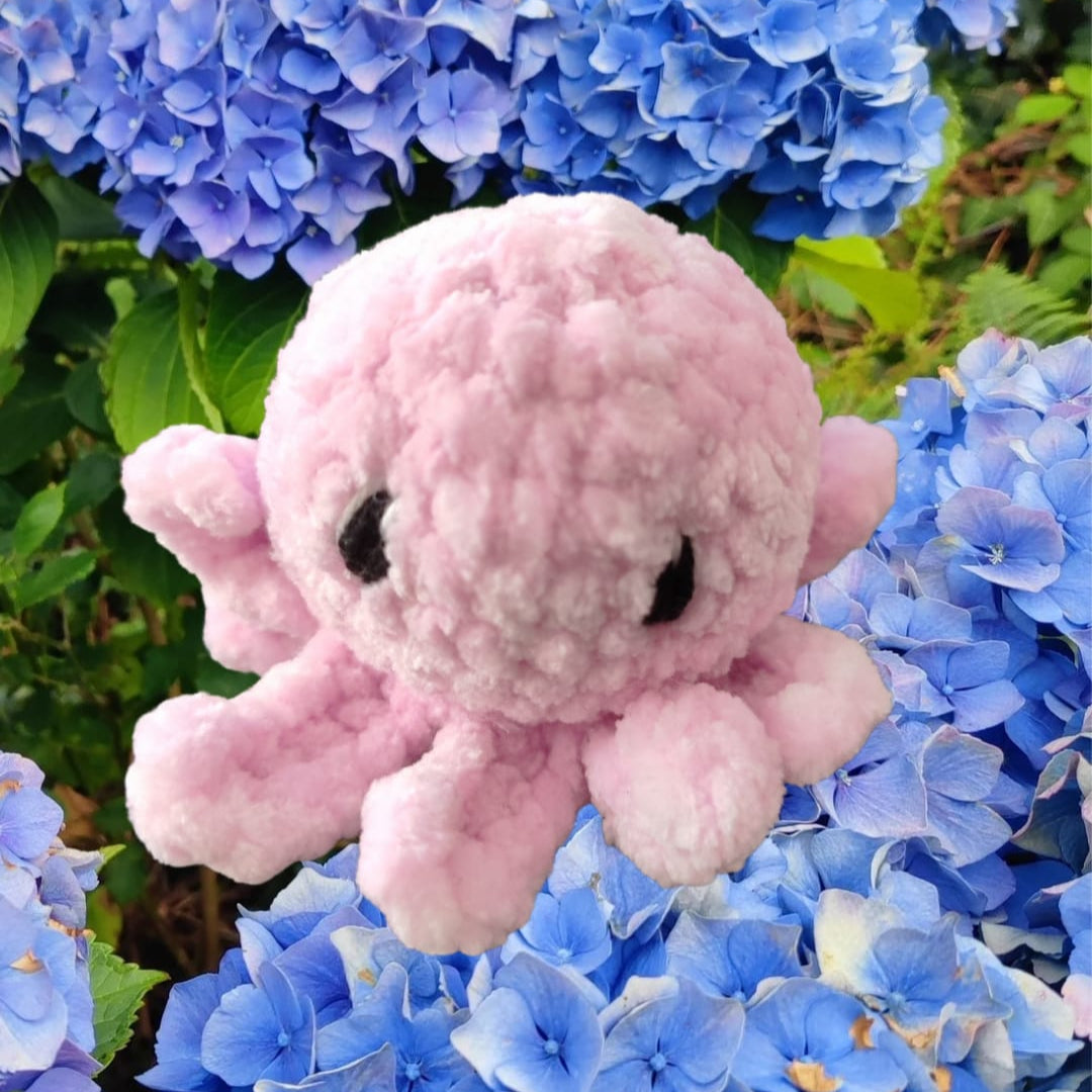 petite peluche pieuvre rose