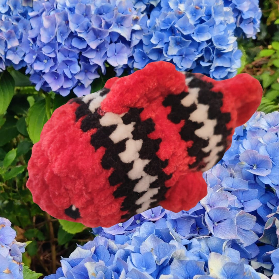 petite peluche poisson clown rouge