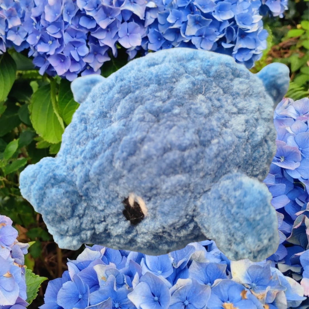 petite peluche poisson globe bleu