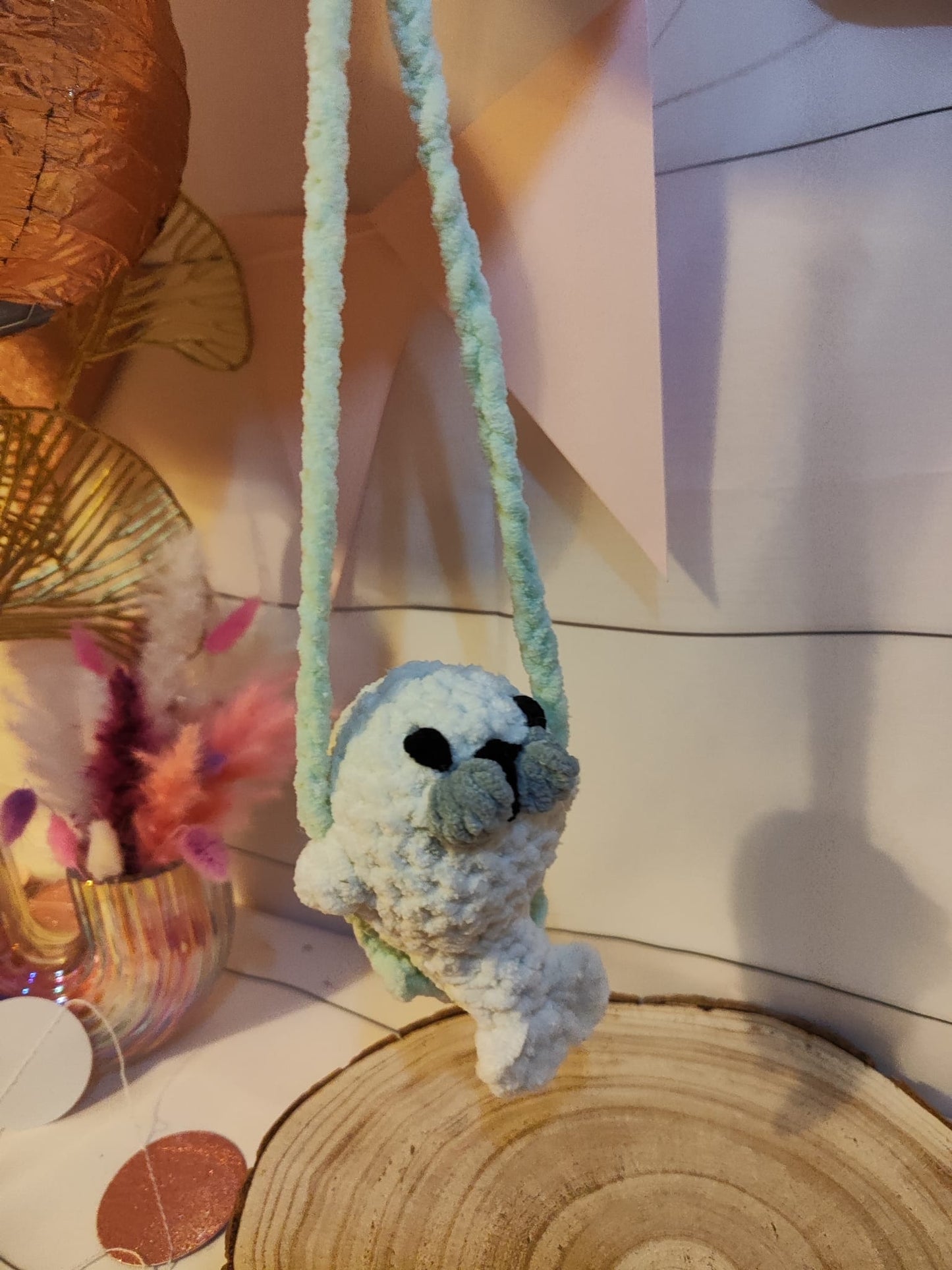 Mini animal sur balançoire à suspendre