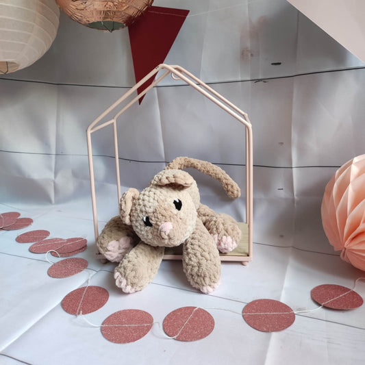 peluche chat beige