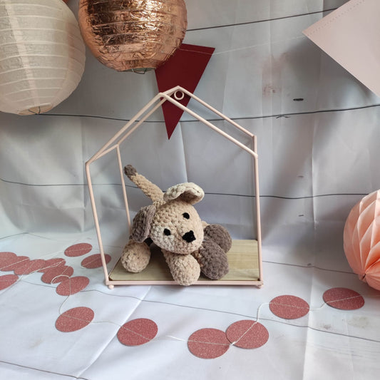 peluche chien beige
