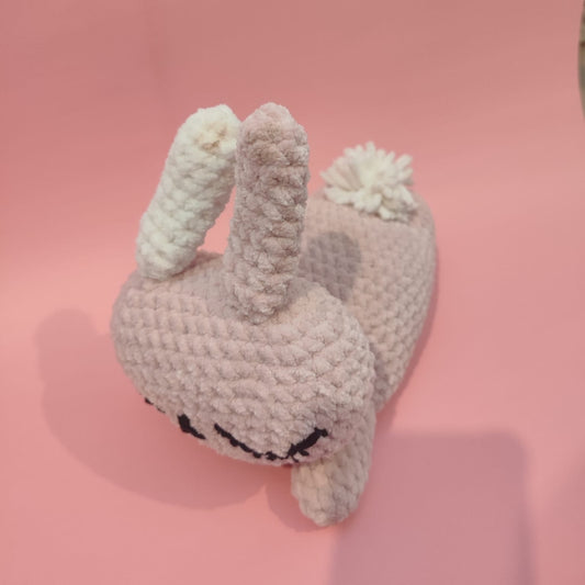 peluche plate lapin rose