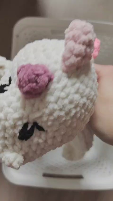 Gros doudou dino blanc